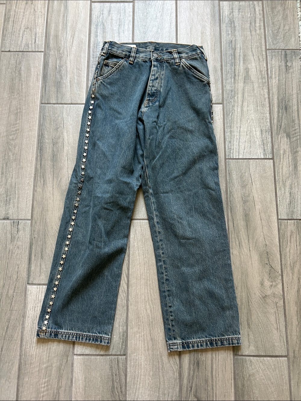 Zara Dark Blue Jeans with Star Side Trim